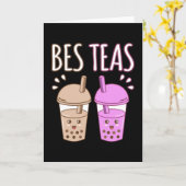 Besteas Bubble Boba Kawaii Tea Graphic Karte (Gelbe Blume)