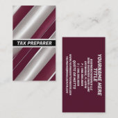 Bestechung der Steuervorbereitung Visitenkarte (Vorne/Hinten)