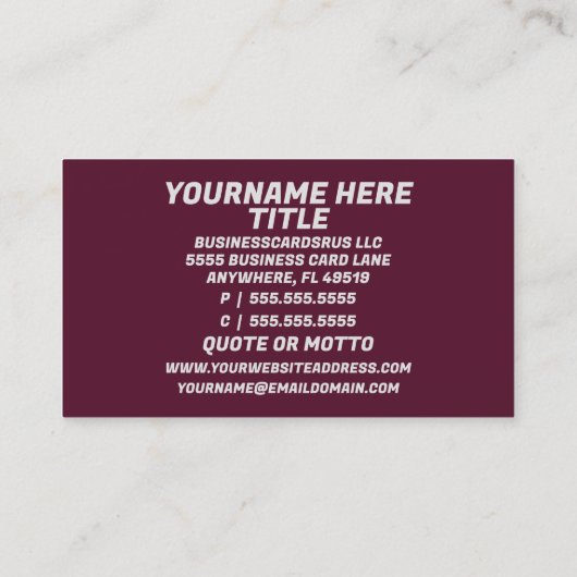 Bestechung der Steuervorbereitung Visitenkarte (Rückseite)