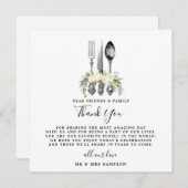 Besteck Blumenhochzeit danke Ihnen Empfang-Karte Einladung (Vorne/Hinten)