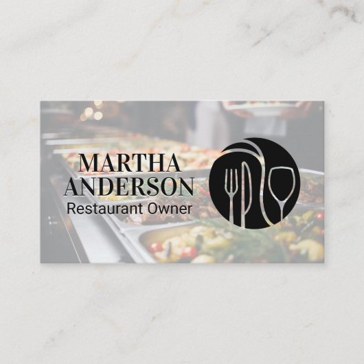 Besteck-Logo | Catering  Visitenkarte (Vorderseite)