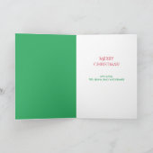 Besteck mit Weihnachtsmannmütze Urlaub Feiertagskarte (Innenseite)