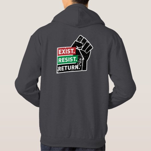 Bestehend, Aufenthaltsort, Rückreise Hoodie (Rückseite)