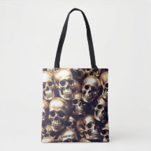 BESTEHENDE LITE Gold Skulls Tasche