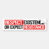 Bestehende oder erwartete Resistenz respektieren - Autoaufkleber (Vorne)