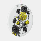 Bestehende Rose Keramik Ornament (Rechts)