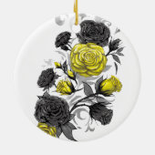 Bestehende Rose Keramik Ornament (Hinten)