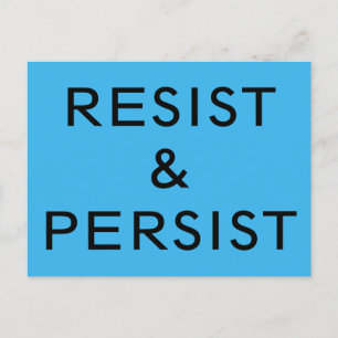 Bestehender und fett gedruckter Text in hellblau Postkarte