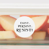 Besteht. Beharrt. Widerstehen! Etiketten (Befestigt)