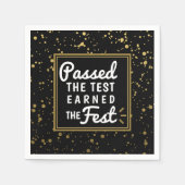 Besteht den Test erhalten Sie die Fest Gold Confet Serviette (Vorderseite)