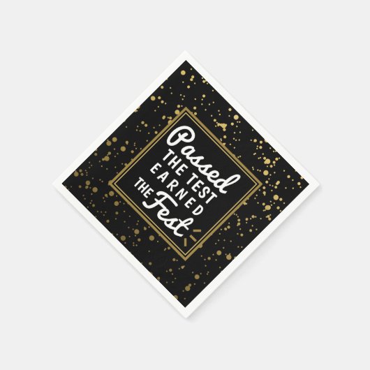 Besteht den Test erhalten Sie die Fest Gold Confet Serviette (Ecke)