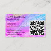 BESTELLEN DANK Minimalistisch Lila Blue Textured Visitenkarte (Rückseite)