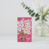 Bestellen DANK Niedlich Daisy Bouquet Pink QR Code Visitenkarte (Stehend Vorderseite)