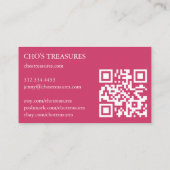 Bestellen DANK Niedlich Daisy Bouquet Pink QR Code Visitenkarte (Rückseite)