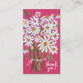 Bestellen DANK Niedlich Daisy Bouquet Pink QR Code Visitenkarte (Vorderseite)