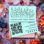 BESTELLEN DANK Wildblumen QR Code Soziale Icons Visitenkarte