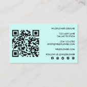 BESTELLEN DANK Wildblumen QR Code Soziale Icons Visitenkarte (Rückseite)