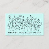 BESTELLEN DANK Wildblumen QR Code Soziale Icons Visitenkarte (Vorderseite)