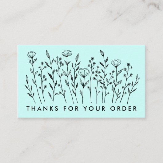 BESTELLEN DANK Wildblumen QR Code Soziale Icons Visitenkarte (Vorderseite)