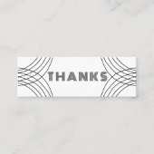 BESTELLEN DANKEN SIE Minimalistisch Abstrakte, ein Mini Visitenkarte (Vorderseite)