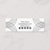 BESTELLEN DANKEN SIE Minimalistisch Abstrakte, ein Mini Visitenkarte (Rückseite)