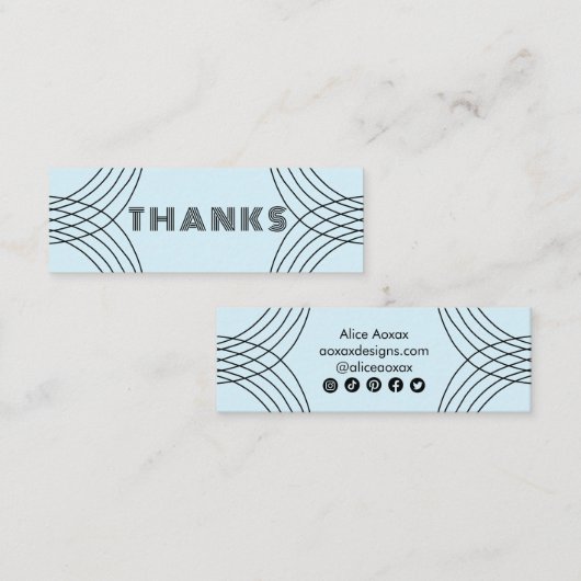 BESTELLEN DANKEN SIE Minimalistisch Abstrakte, ein Mini Visitenkarte (Vorne/Hinten)