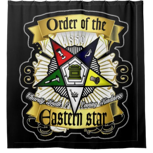 Bestellen oder Duschvorhang mit Oststern (Vorderseite)