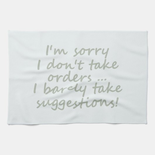 Bestellen Sie keine lustigen Sarcastic Zitate Geschirrtuch (Horizontal)
