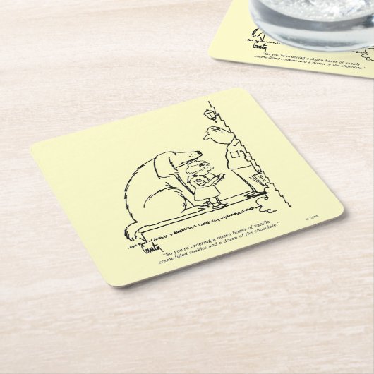 Bestellenplätzchen Rechteckiger Pappuntersetzer (angewinkelt)