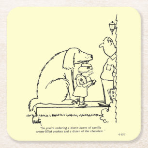 Bestellenplätzchen Rechteckiger Pappuntersetzer