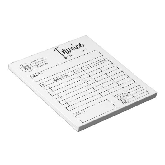 Bestellformular Benutzerdefiniertes Logo-Geschäft Notizblock (angewinkelt)