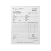 Bestellformular | Editierbares Logo für kleine Unt Notizblock (Rotiert)