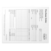 Bestellformular | Editierbares Logo für kleine Unt Notizblock (Vorderseite)