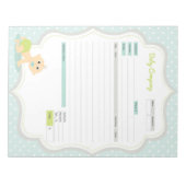 Bestellformular für Baby Theme und Anmerkungen Notizblock (Vorderseite)