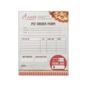 Bestellformular für Bäckereien Notizblock (Rotiert)