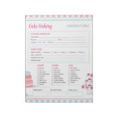 Bestellformular für Backwaren und Backwaren Notepa Notizblock (Rotiert)