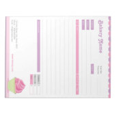 Bestellformular für die Backwaren-Bestellung oder  Notizblock (Vorderseite)