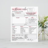 Bestellformular für die beste Bäckerei (Stehend Vorderseite)