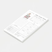 Bestellformular für die Bestellung von Bäckereien Post-it Klebezettel (angewinkelt)