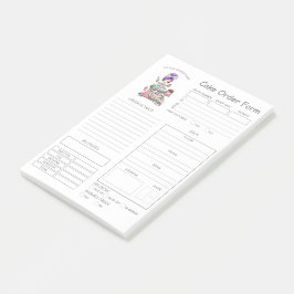 Bestellformular für die Bestellung von Bäckereien Post-it Klebezettel