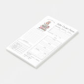 Bestellformular für die Bestellung von Bäckereien Post-it Klebezettel (angewinkelt)