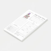 Bestellformular für die Bestellung von Bäckereien Post-it Klebezettel (angewinkelt)