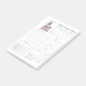 Bestellformular für die Bestellung von Bäckereien Post-it Klebezettel (angewinkelt)