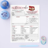 Bestellformular für Käsekuchen der Bäckerei Flyer (Einzeln)