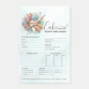 Bestellformular für Konditor Bäckerei Konditor Post-it Klebezettel