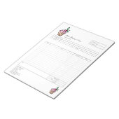 Bestellformular für Konditorei Cupcake Bakery Notizblock (angewinkelt)