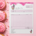 Bestellformular für Konditorei Cupcake Bakery Notizblock<br><div class="desc">Bestellformular für Konditorei Cupcake Bakery</div>