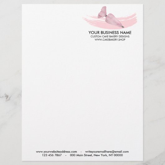 Bestellformular für rosa Backwaren Flyer (Hinten)