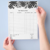 Bestellformular für Schwarz-Weiß-Blume Flyer (Hand)