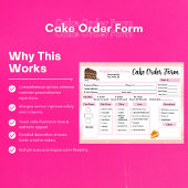 Bestellformular für Watercolor Cakes Bäckerei Notizblock